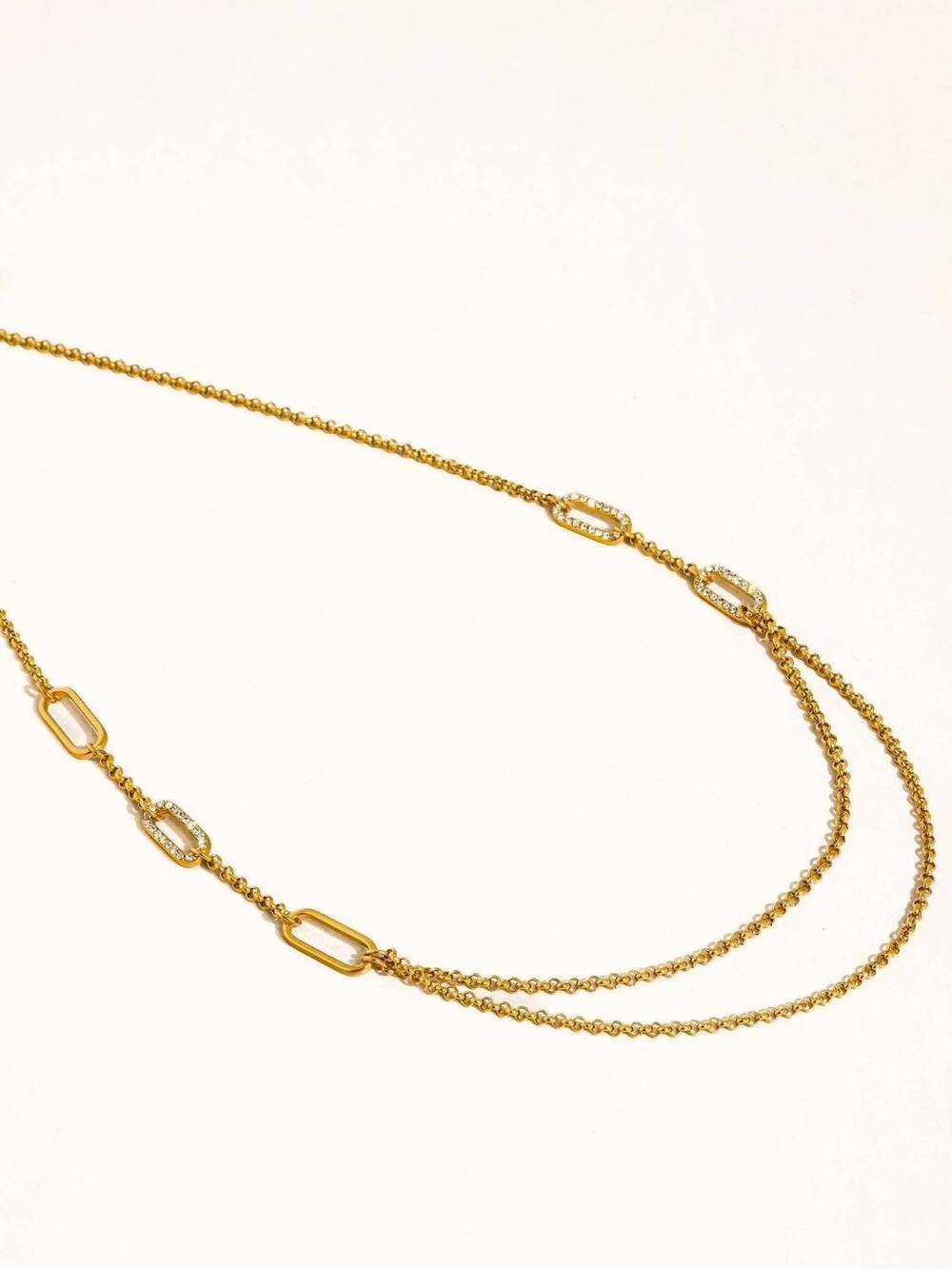 NEW FLANERIE BY MAIQ the adelaide layered necklace in yellow gold